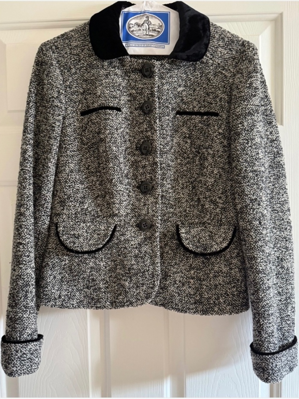 LOFT Women's Tweed 80% Wool Button Down Lined Jacket Size 2